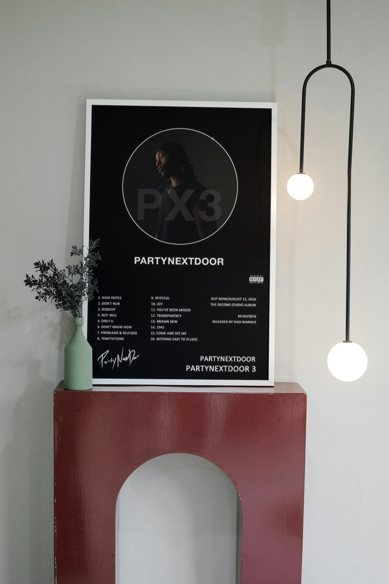 PARTY NEXT DOOR 3 CANVAS POSTER