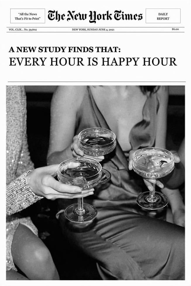 EVERY HOUR IS HAPPY HOUR FUNNY CANVAS POSTER