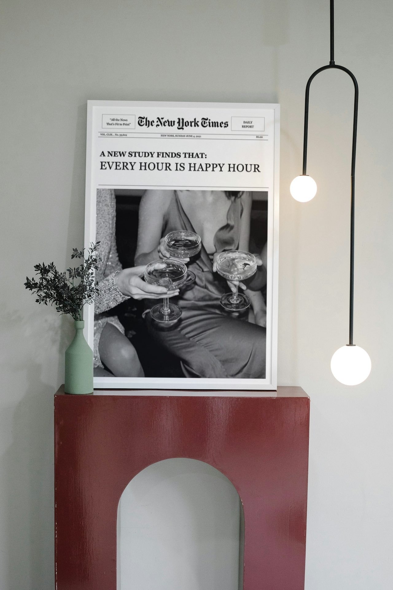 EVERY HOUR IS HAPPY HOUR FUNNY CANVAS POSTER