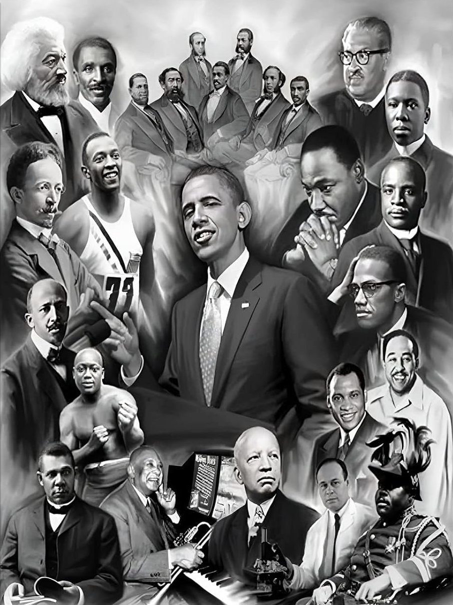 HISTORIC BLACK FIGURES CANVAS POSTER
