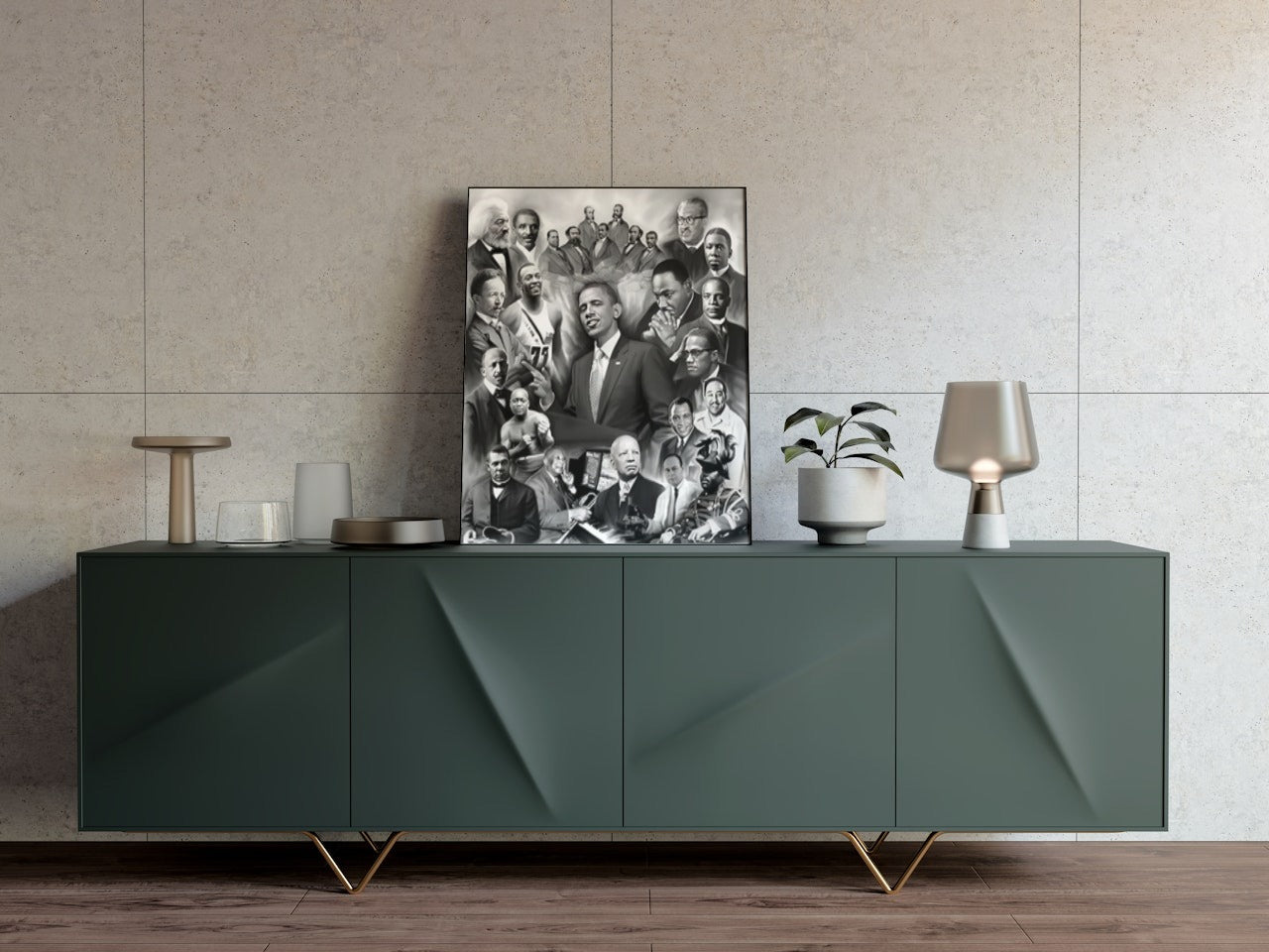 HISTORIC BLACK FIGURES CANVAS POSTER