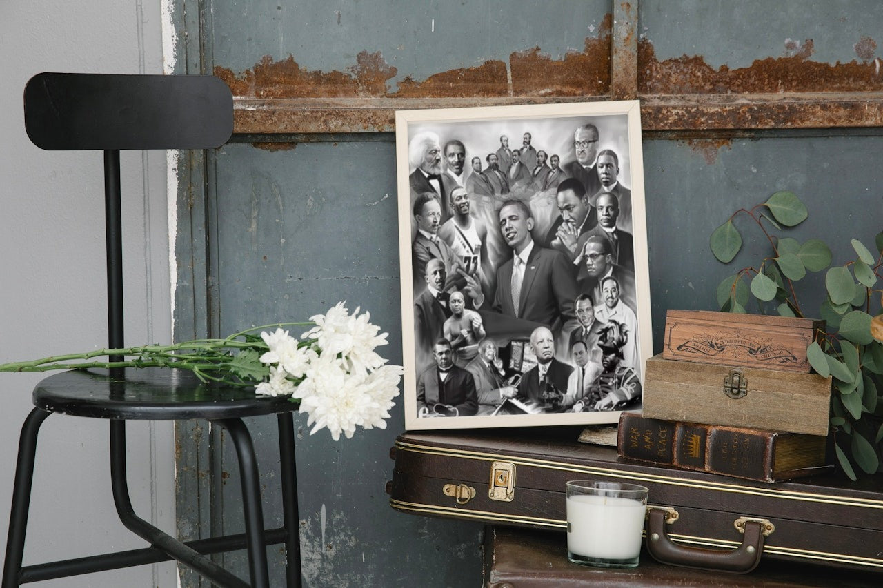HISTORIC BLACK FIGURES CANVAS POSTER