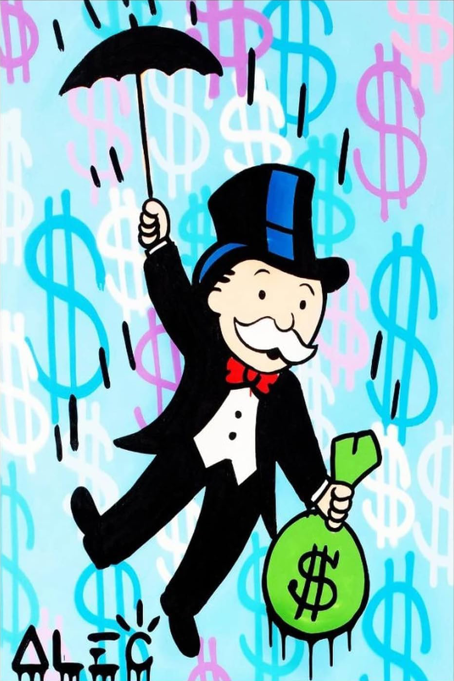 MONOPOLY GRAFFITI CANVAS POSTER