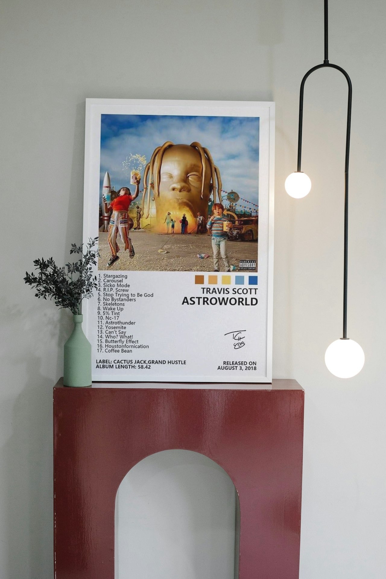 TRAVIS SCOTT "ASRTOWORLD" CANVAS POSTER