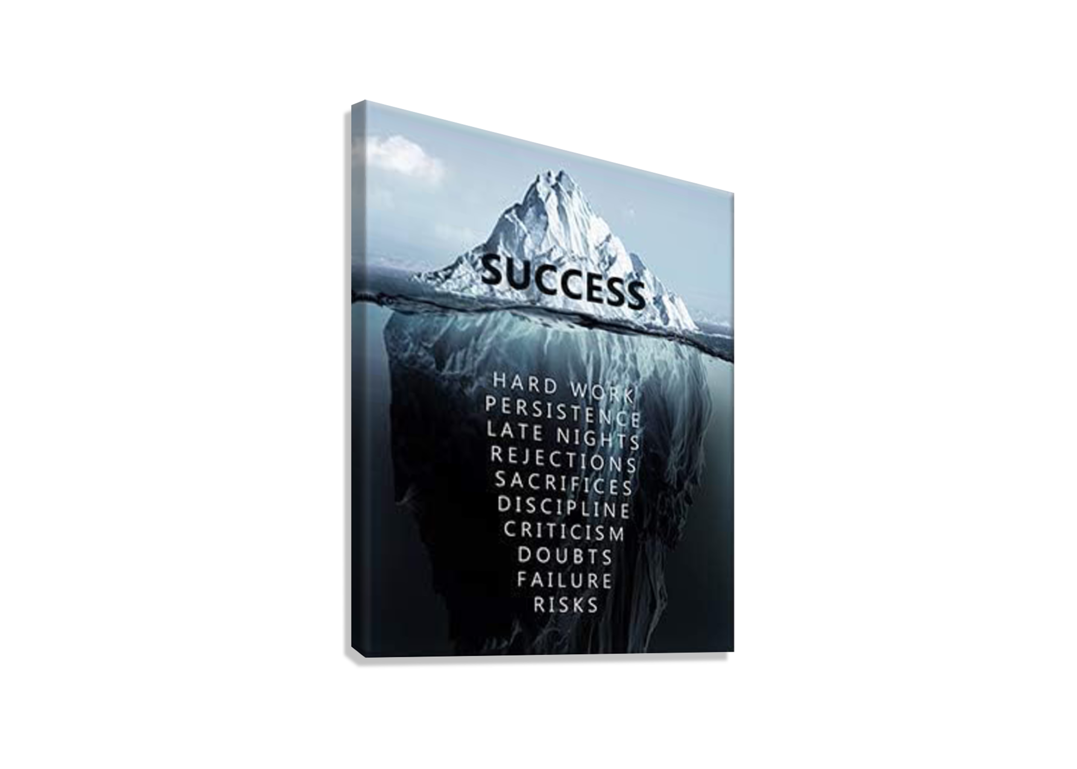 MOTIVATIONAL ICE BERG CANVAS POSTER