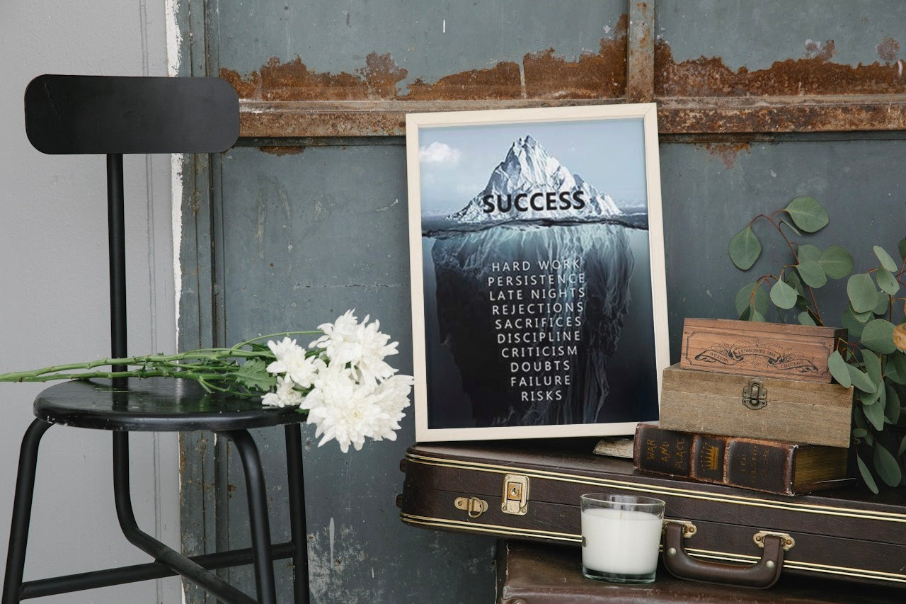 MOTIVATIONAL ICE BERG CANVAS POSTER