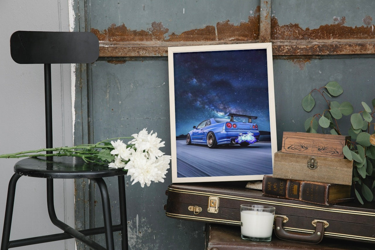 NISSAN GTR CANVAS POSTER