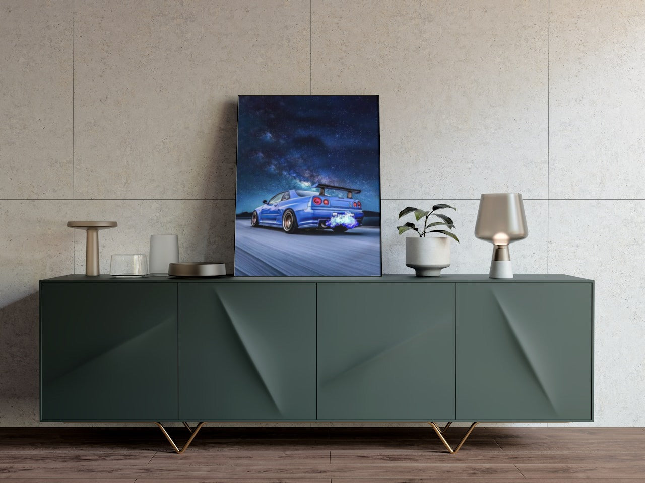 NISSAN GTR CANVAS POSTER