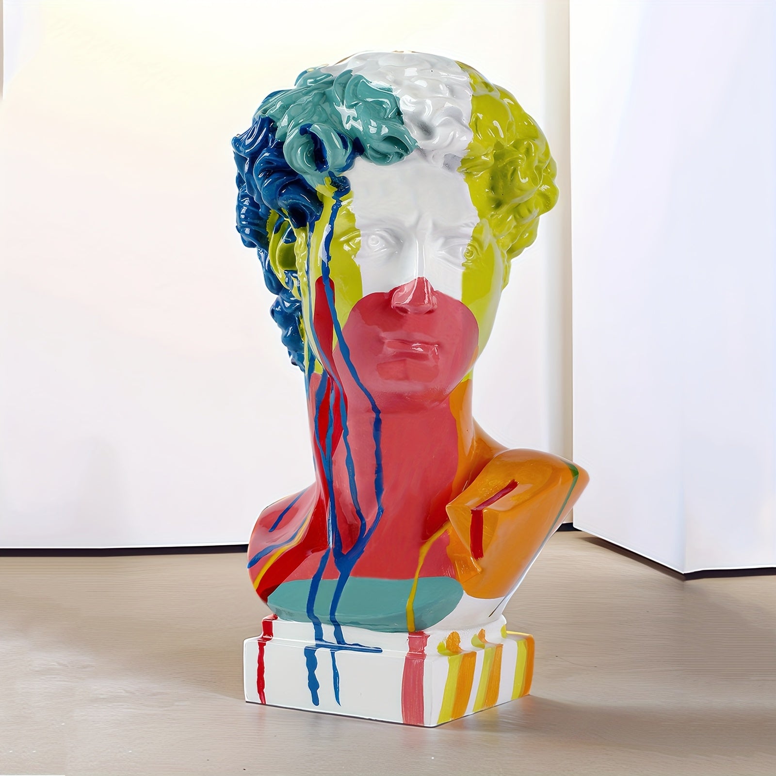 Tnessential David Head Resin Statue for 3D Decor