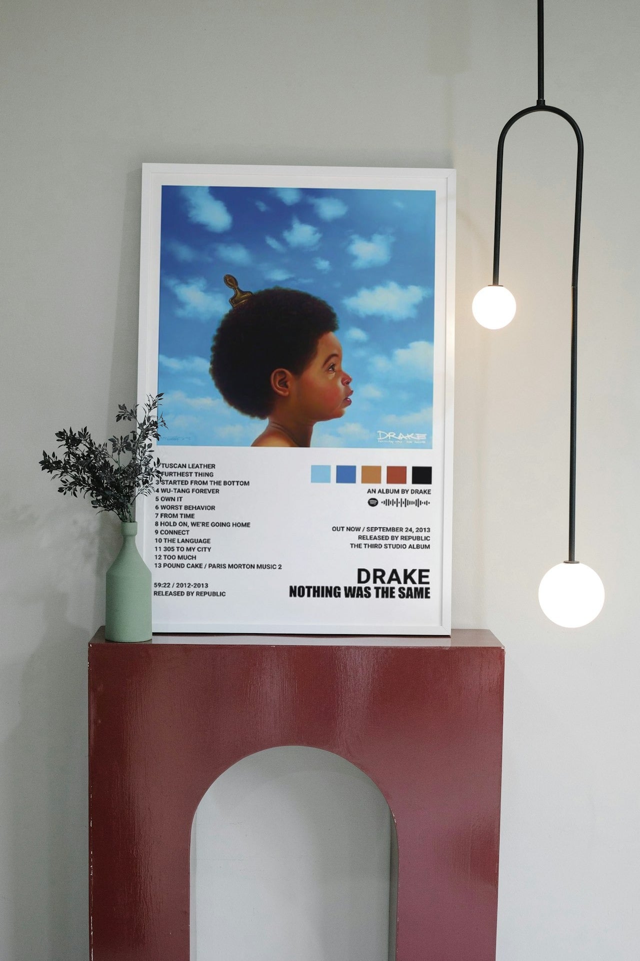 DRAKE " NOTHING WAS THE SAME " CANVAS POSTER