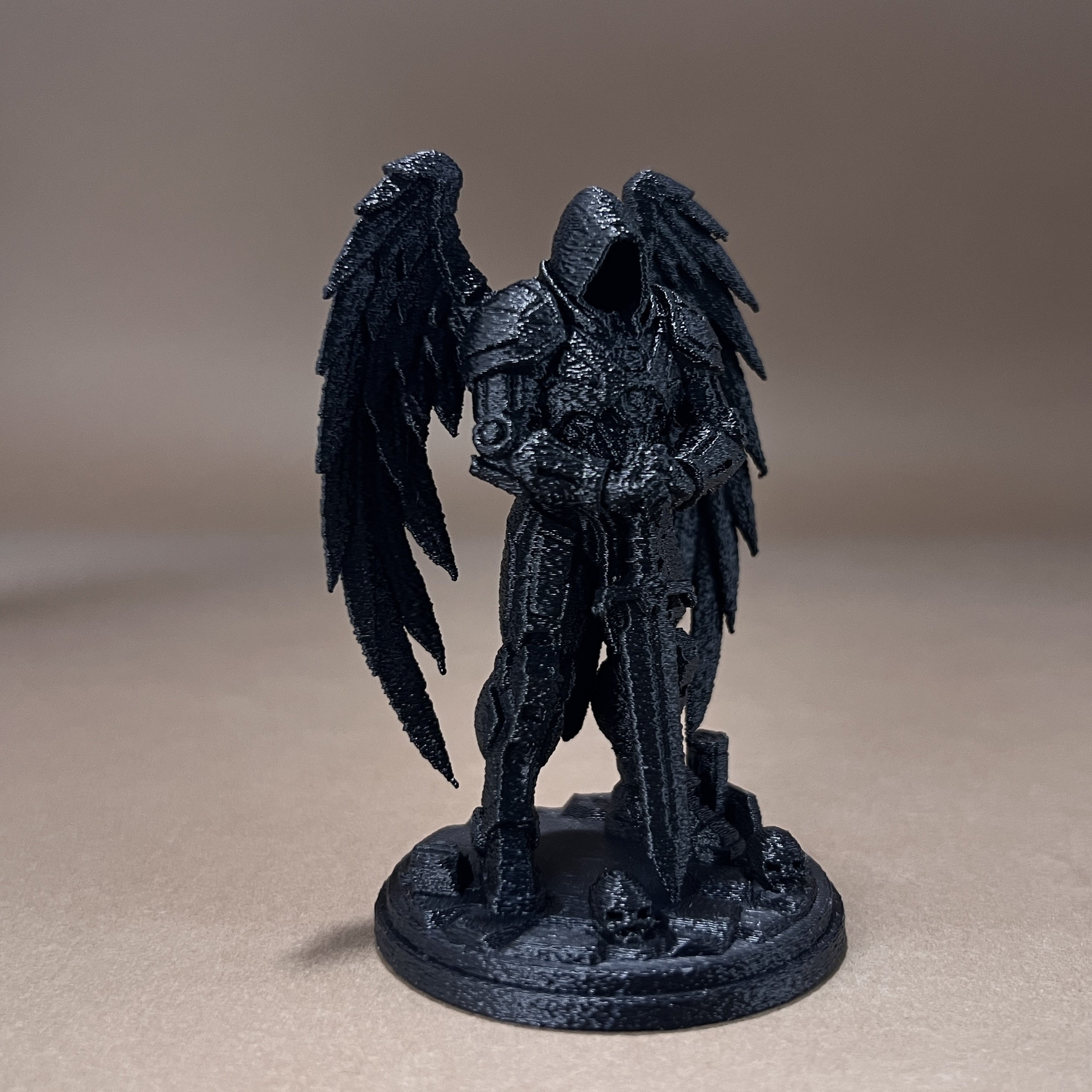 Tnessential Printed Dark Battle Angel Game Figurine Made of PLA 3D Decor