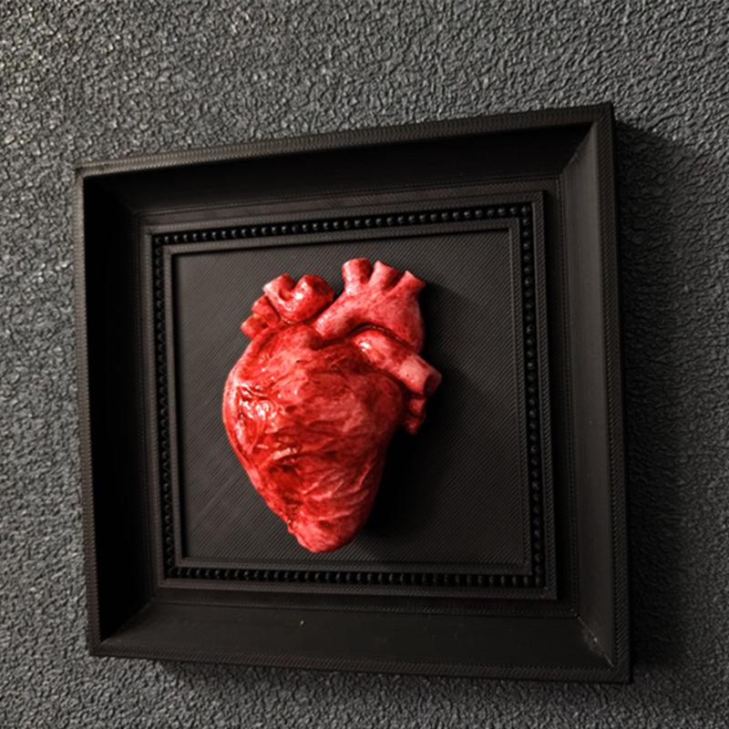 Tnessential Mini Framed Victorian Gothic HEART PLAQUE Realistic 3D 3D Decor