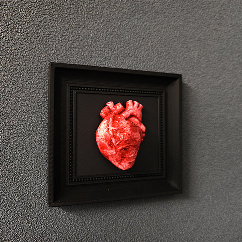 Tnessential Mini Framed Victorian Gothic HEART PLAQUE Realistic 3D 3D Decor