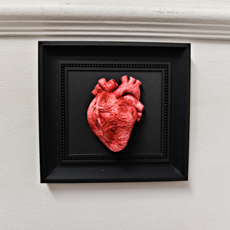 Tnessential Mini Framed Victorian Gothic HEART PLAQUE Realistic 3D 3D Decor