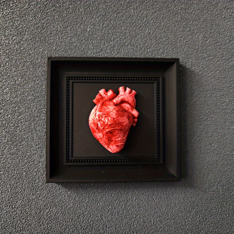 Tnessential Mini Framed Victorian Gothic HEART PLAQUE Realistic 3D 3D Decor