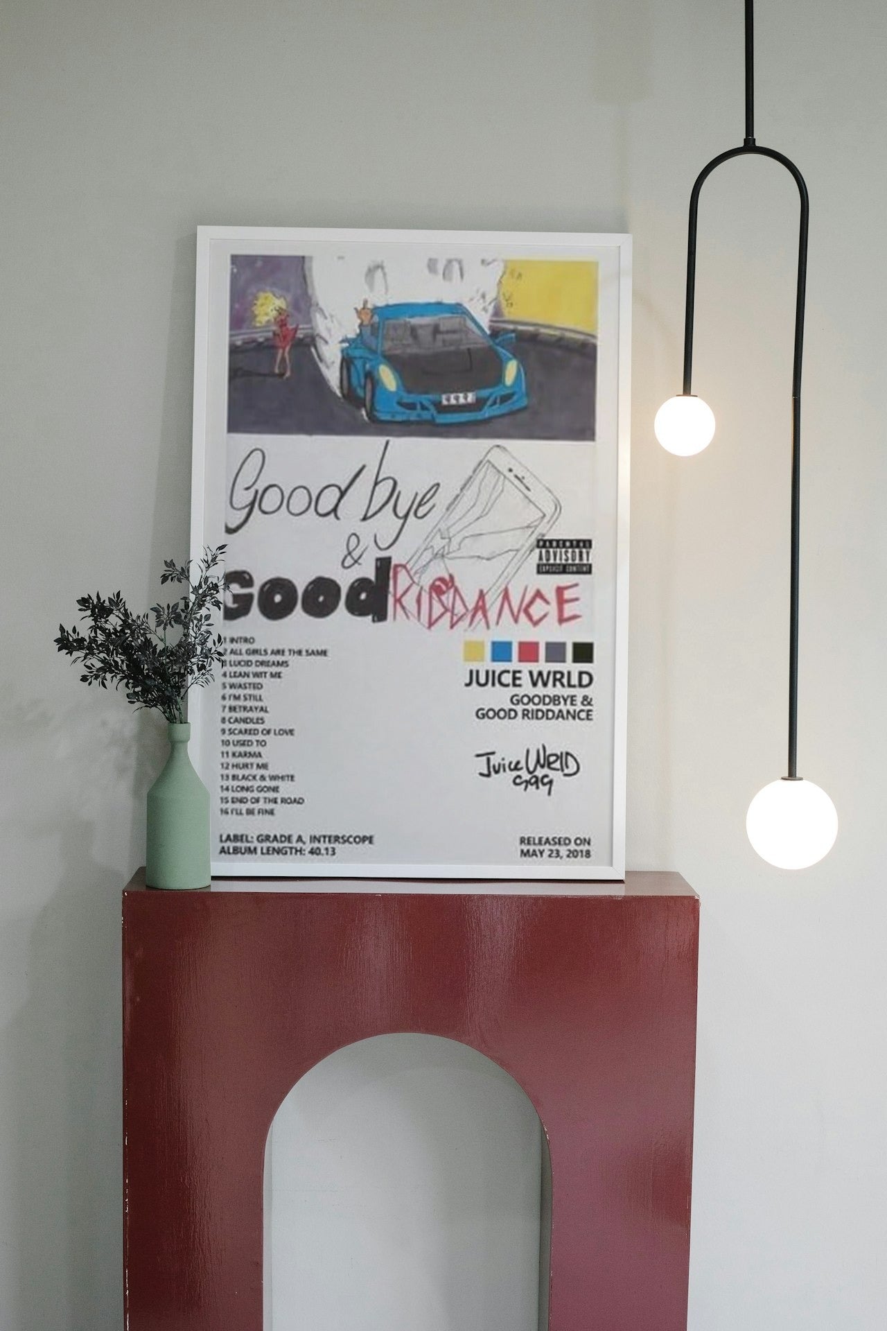 JUICE WRLD "GOOD BYE AND GOOD RIDDANCE" CANVAS POSTER