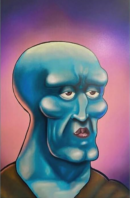 HANDSOME SQUIDWARD CANVAS POSTER