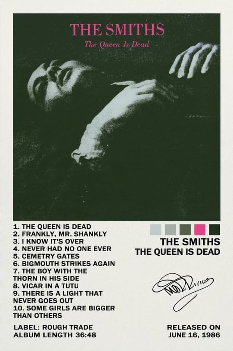 THE SMITH "THE QUEEN IS DEAD " CANVAS POSTER