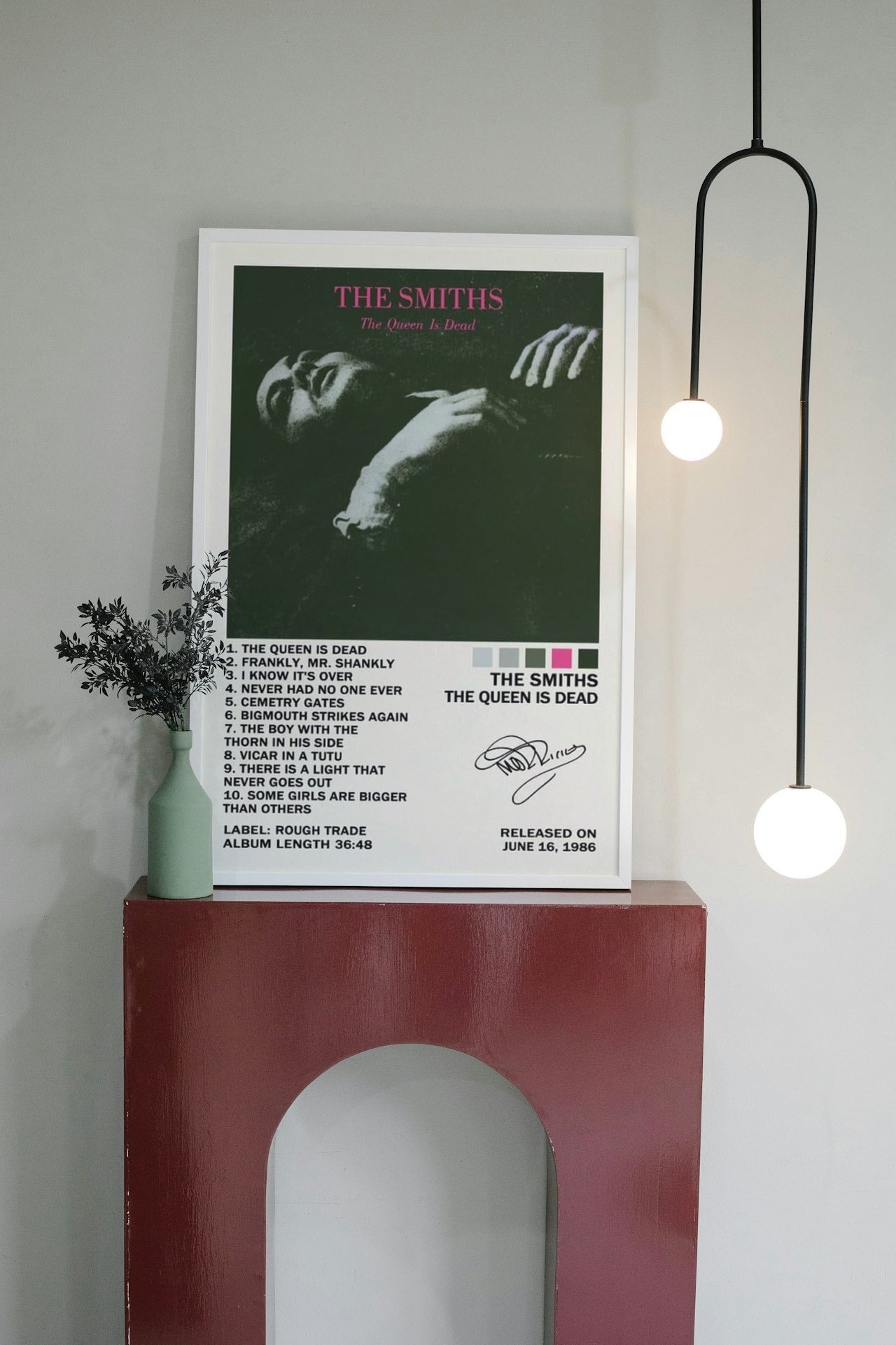 THE SMITH "THE QUEEN IS DEAD " CANVAS POSTER
