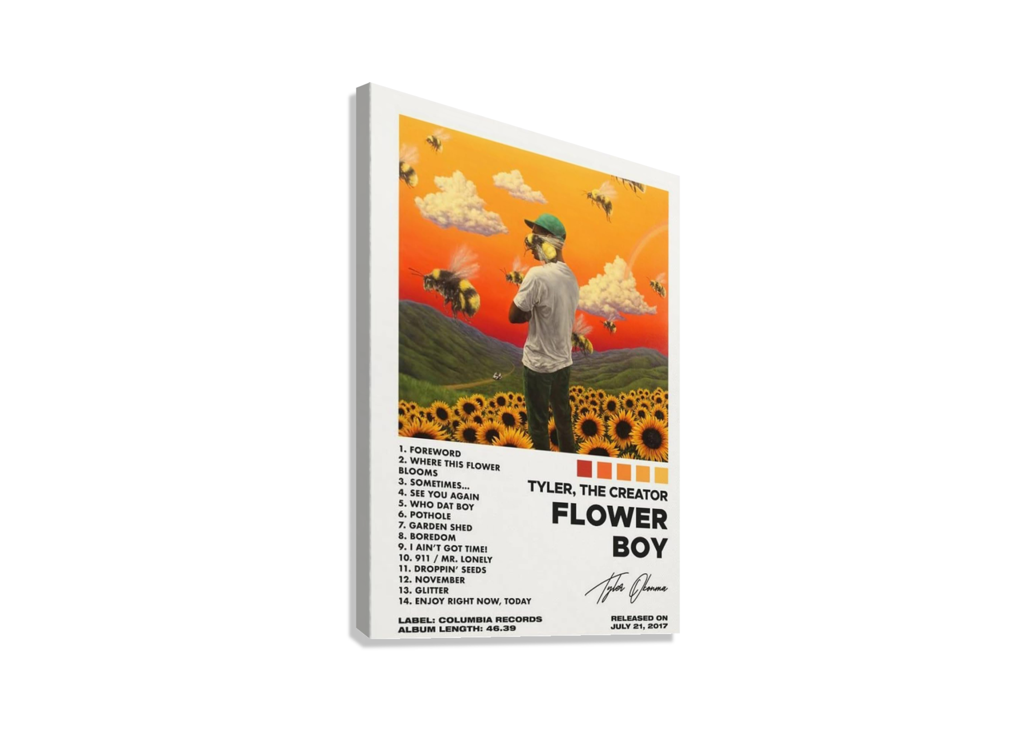 TYLER THE CREATOR "FLOWER BOY" CANVAS POSTER