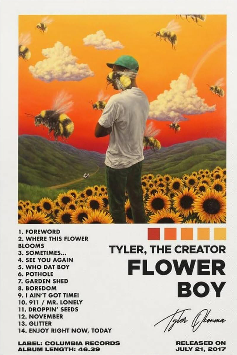 TYLER THE CREATOR "FLOWER BOY" CANVAS POSTER