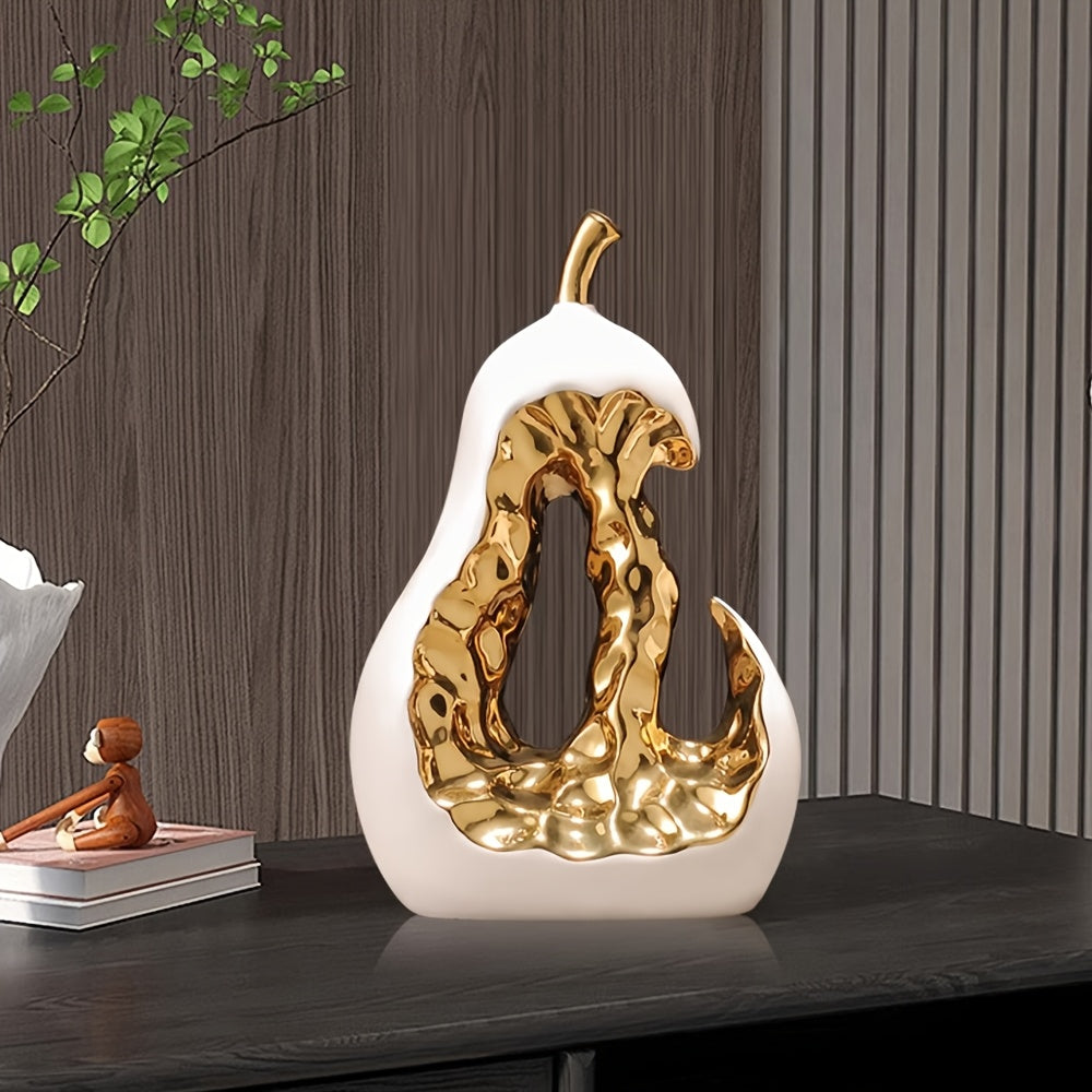 Tnessential Modern Abstract Ceramic Pear High-end Decoration Soft 3D Decor