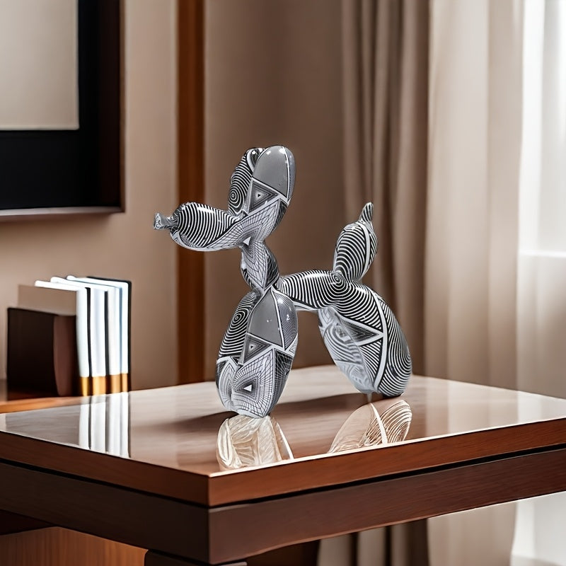 Tnessential Elegant Nordic Style Resin Balloon Dog Decoration 3D Decor