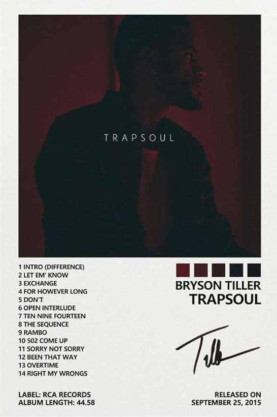 BRYSON TILLER " TRAPSOUL" CANVAS POSTER