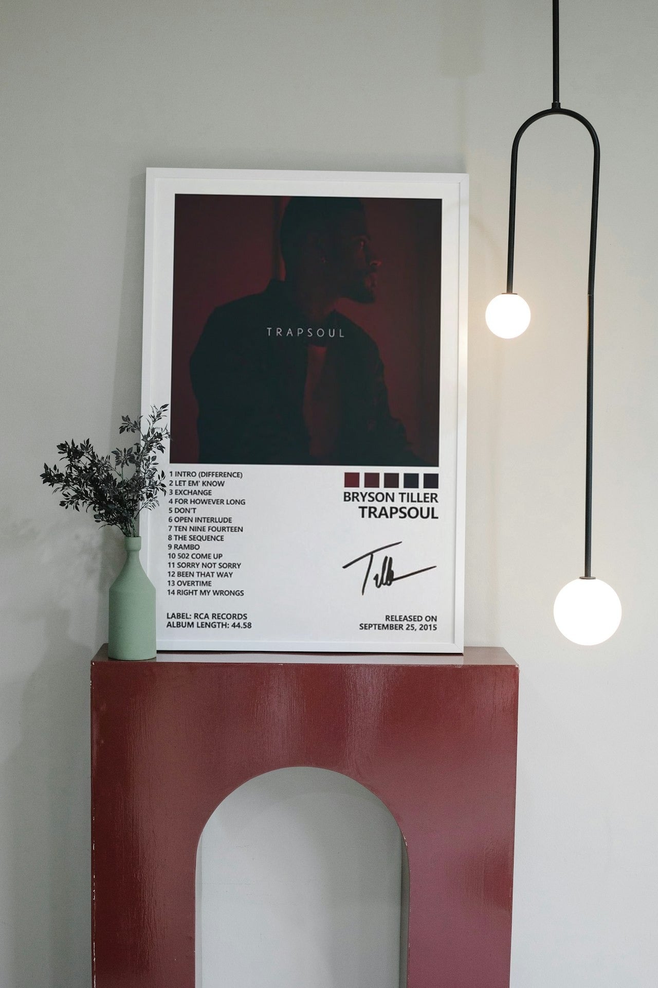 BRYSON TILLER " TRAPSOUL" CANVAS POSTER