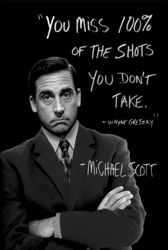 "YOU MISS 100 % OF SHOTS YOU DON'T TAKE "MOTIVATIONAL CANVAS POSTER