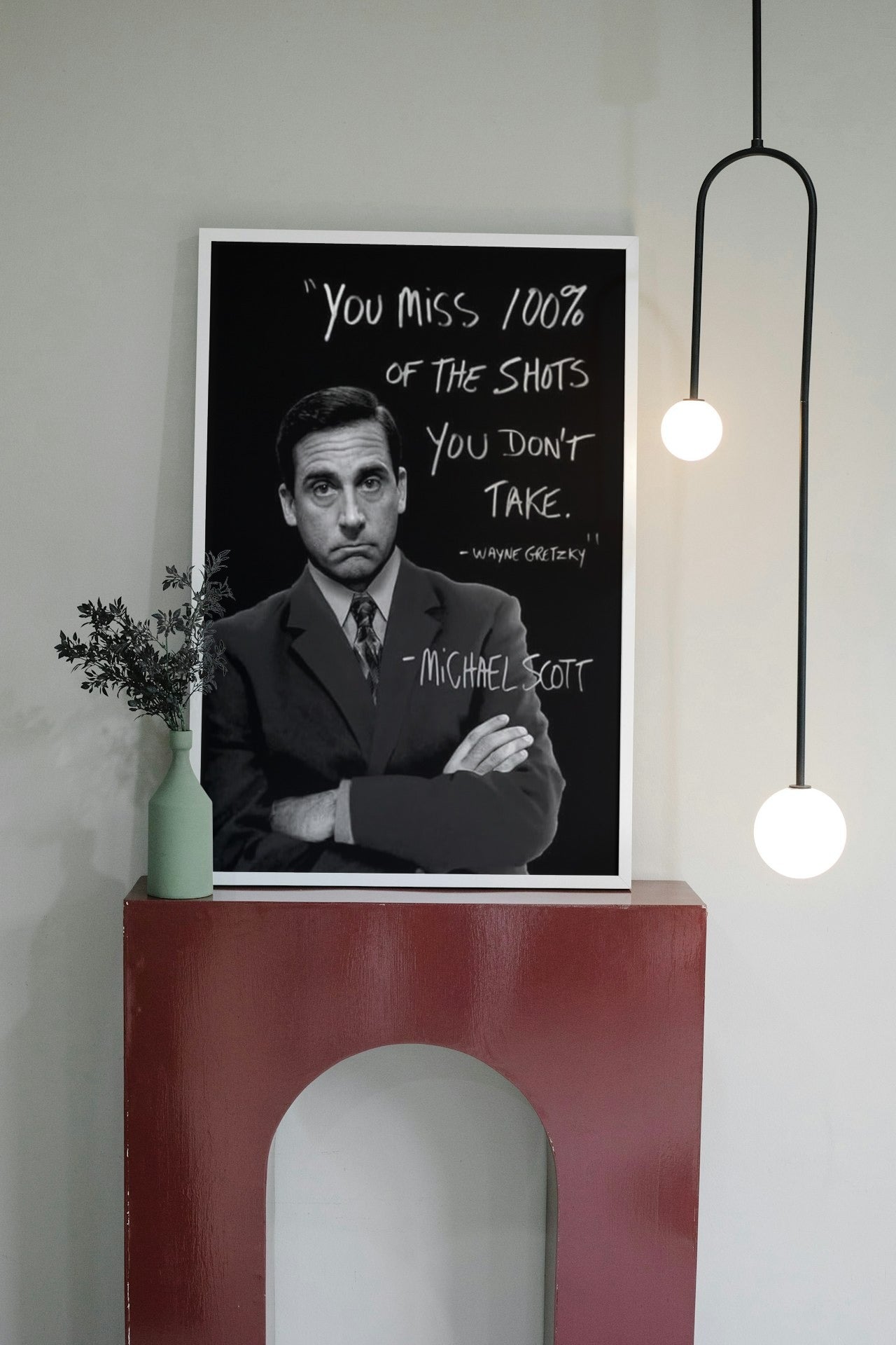 "YOU MISS 100 % OF SHOTS YOU DON'T TAKE "MOTIVATIONAL CANVAS POSTER