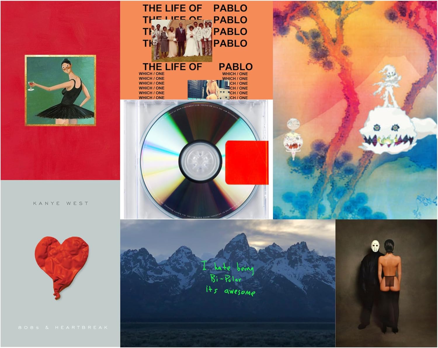 KANYE WEST COLLAGE CANAVS POSTER