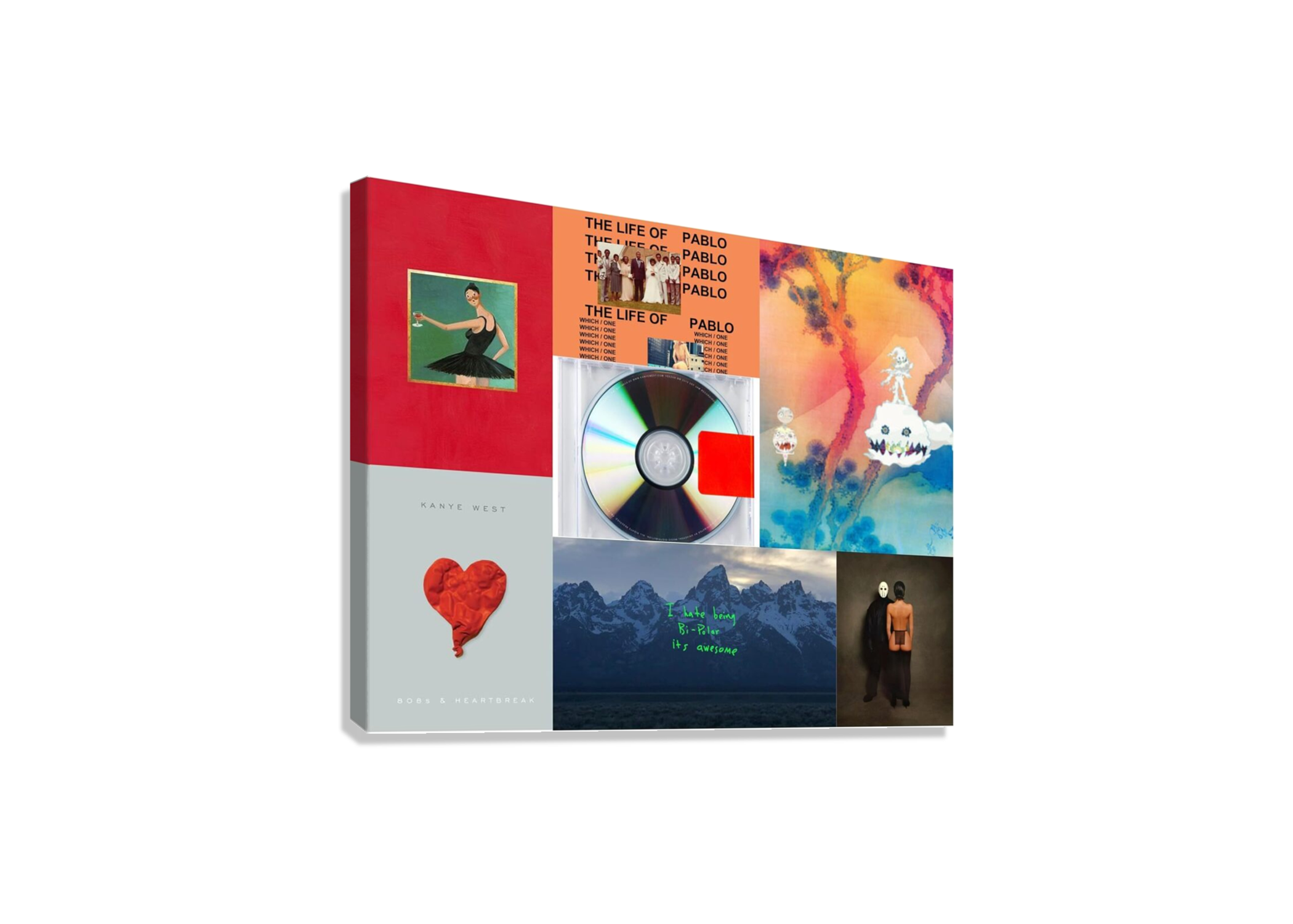 KANYE WEST COLLAGE CANAVS POSTER