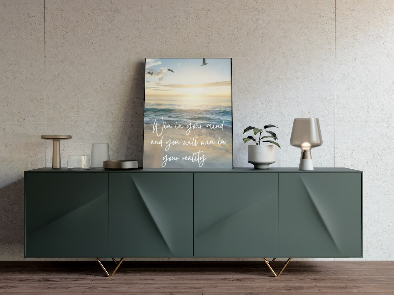 MOTIVATIONAL CANVAS POSTER WIN IN YOUR MIND