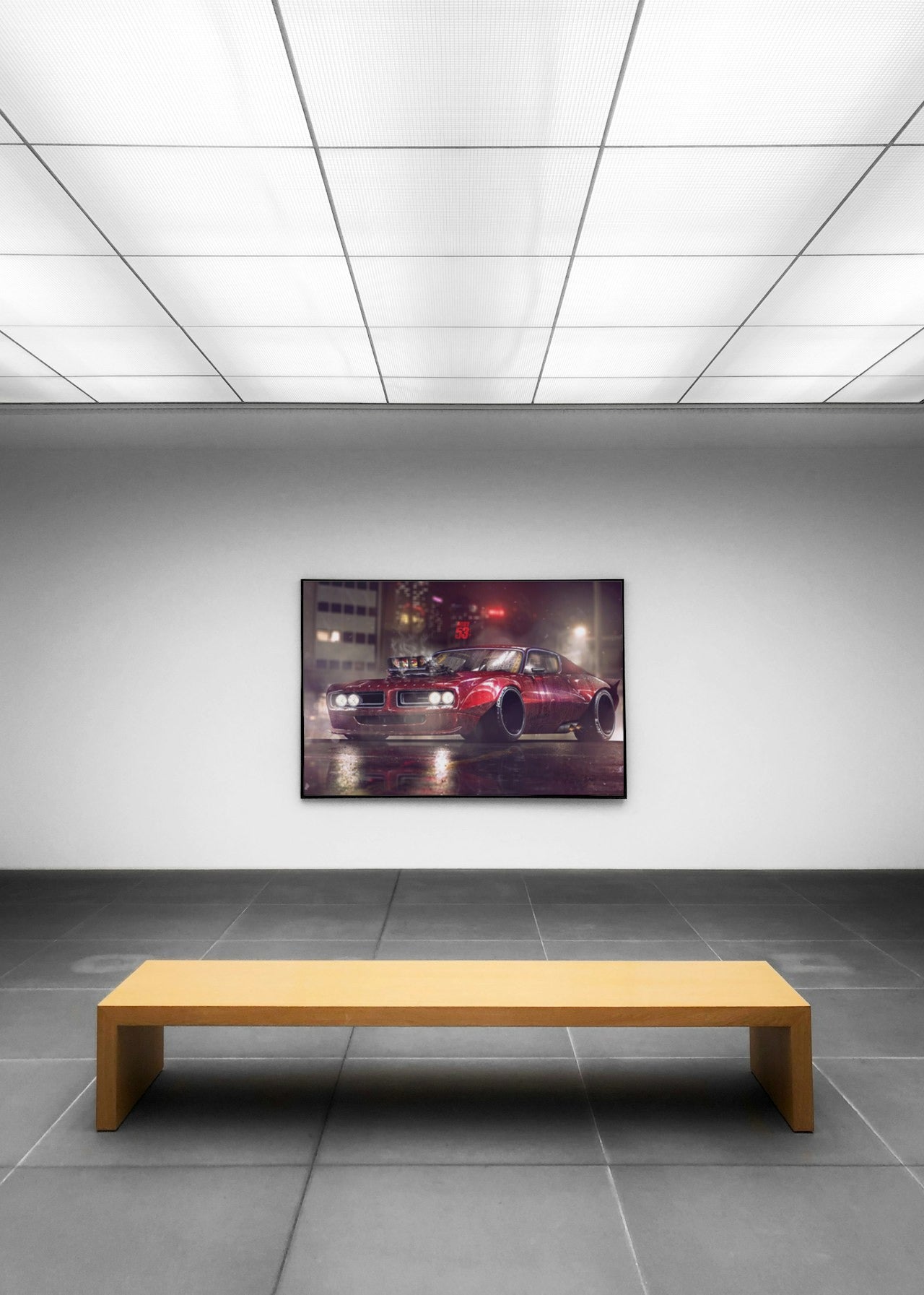 MUSCLE CAR CANVAS POSTER