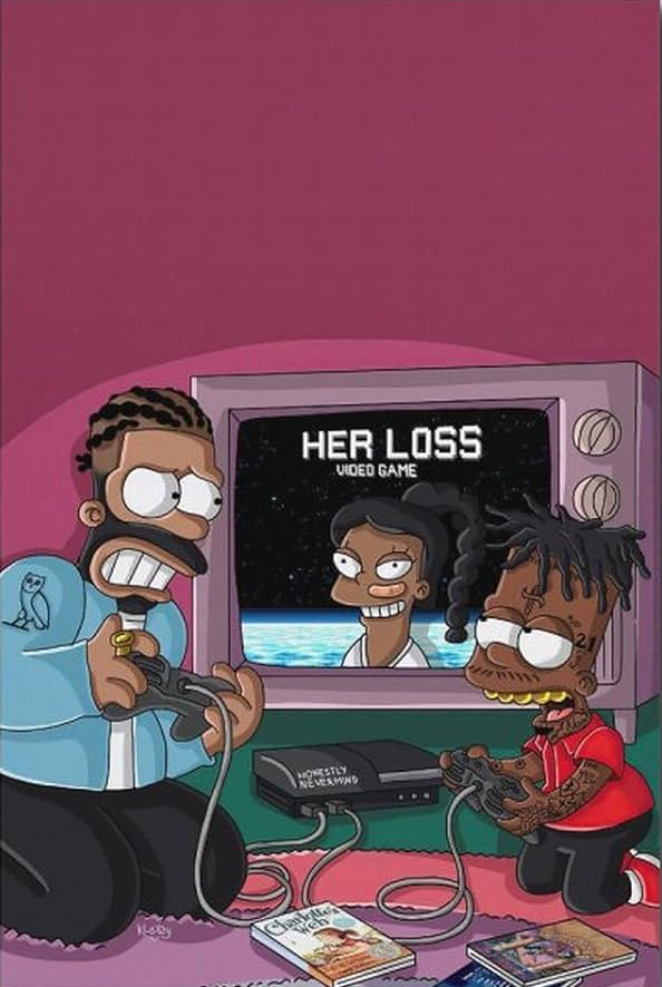 21 SAVAGE X SIMPSONS CANVAS POSTER