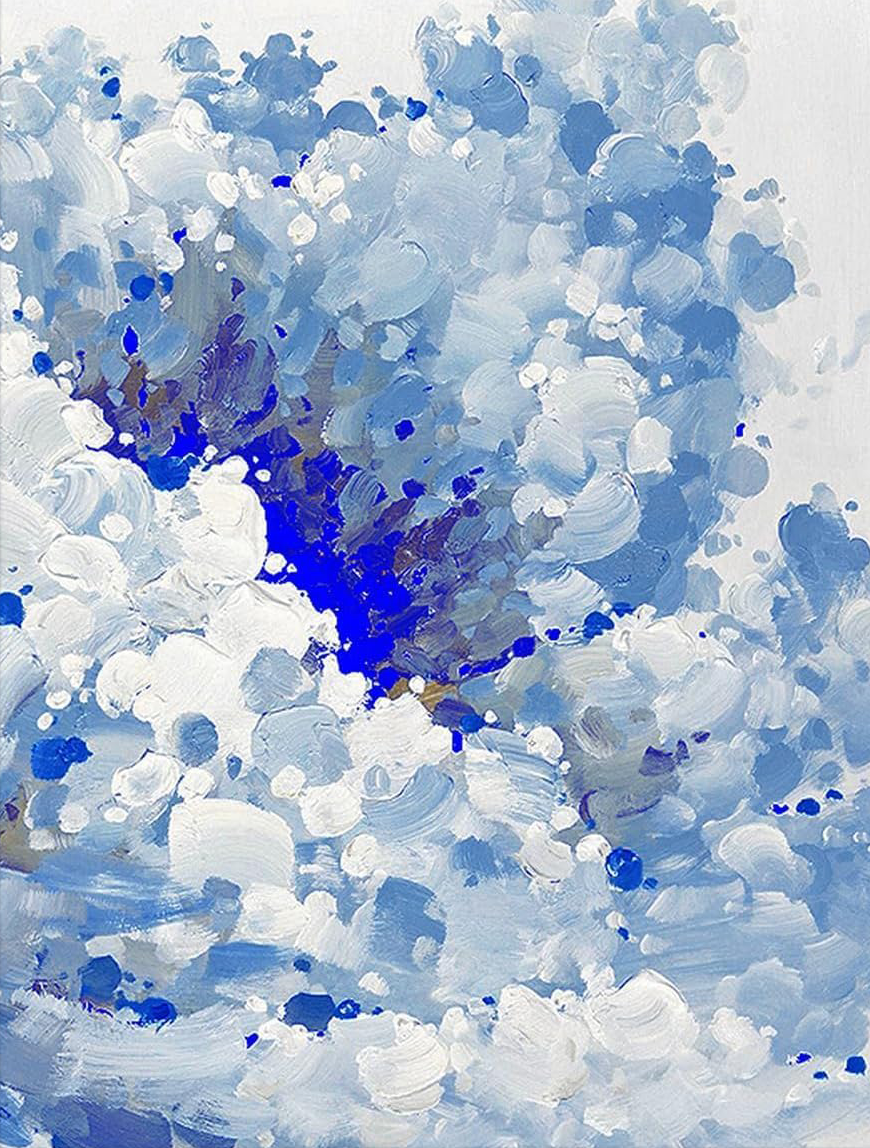 ABSTRACT BLUE CANVAS POSTER