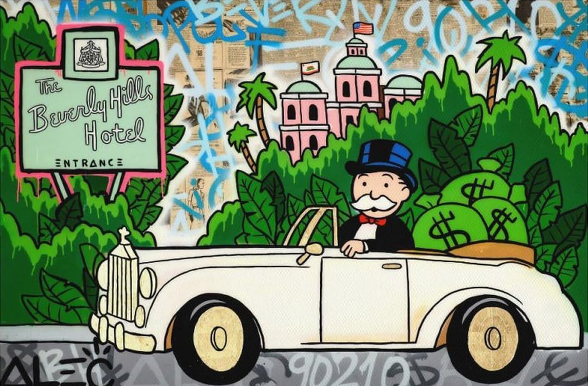 MONOPOLY IN BEVERLY HILLS CANVAS POSTER