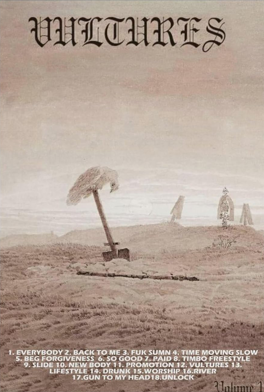 KANYE " VULTURE " CANVAS POSTER