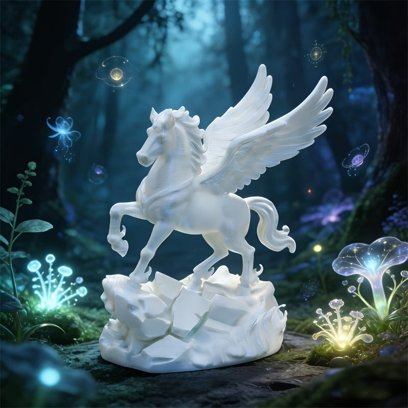 Tnessential Elegant Winged Horse Decorative Figurine 3D Decor