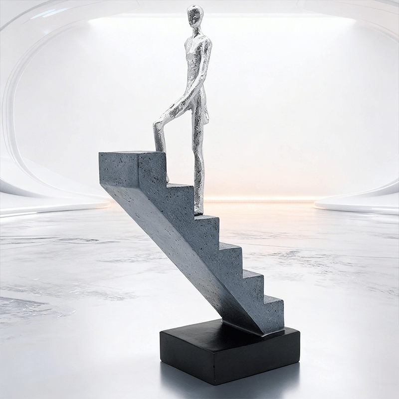 Tnessential Collectible Architectural Climbing Staircase Figure Statue 3D Decor