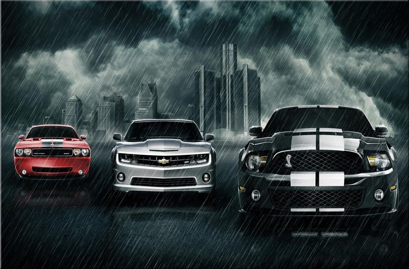 AESTHETIC AMERICAN MUSCLE CAR CANVAS POSTER