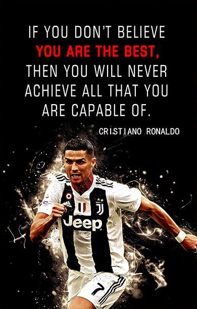 CRISTIANO RONALDO MOTIVATIONALCANVAS POSTER