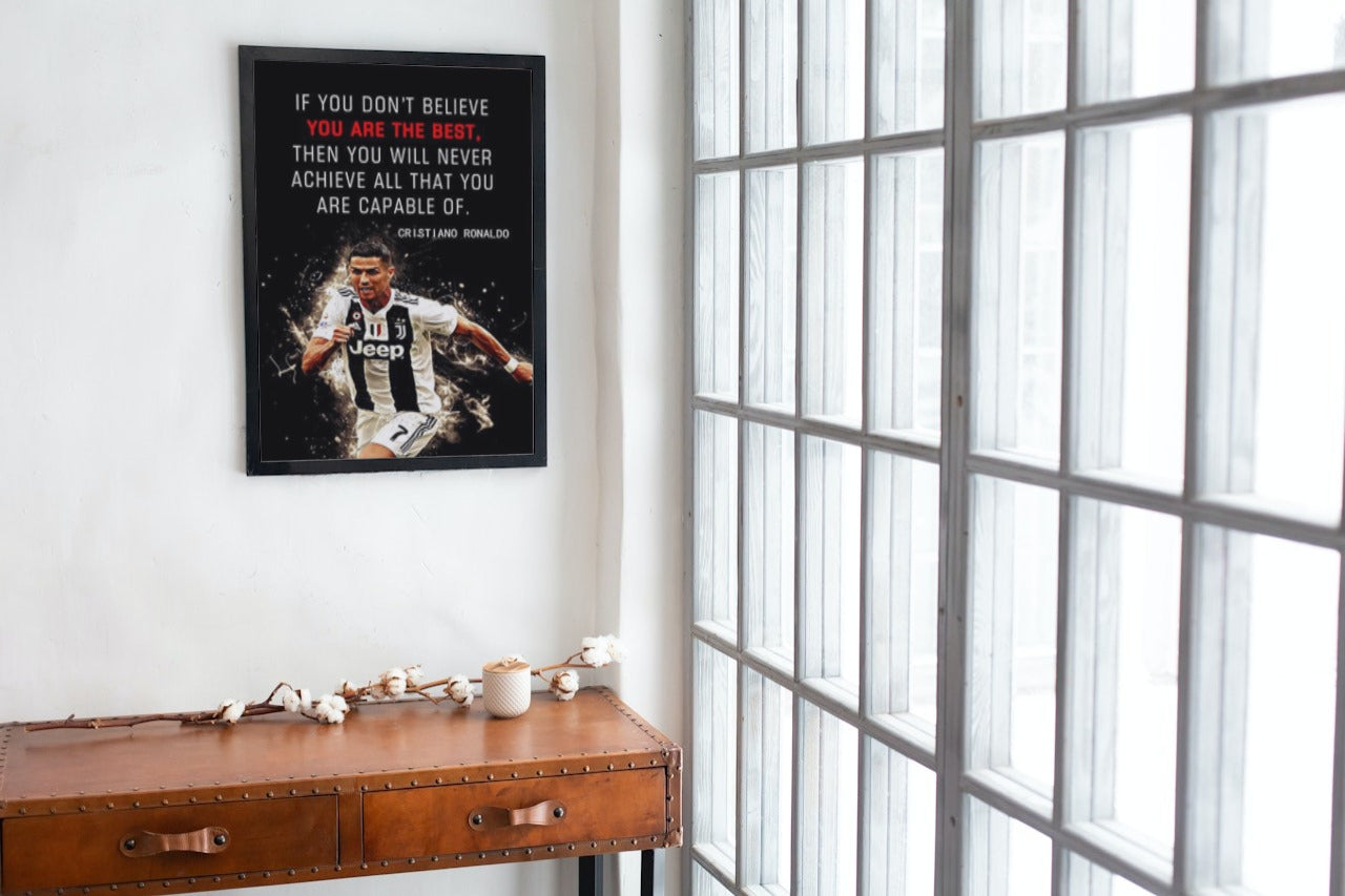 CRISTIANO RONALDO MOTIVATIONALCANVAS POSTER