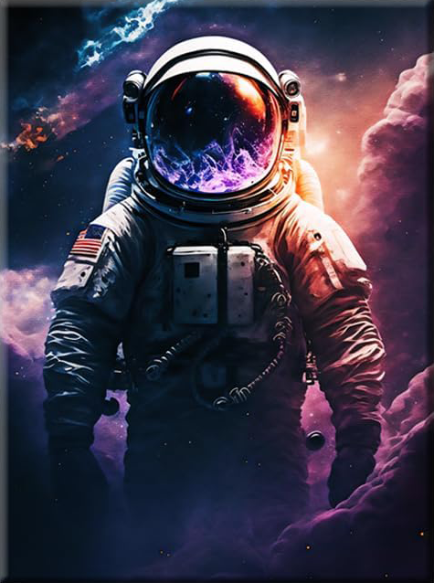 ASTRONUT GALAXY CANVAS POSTER