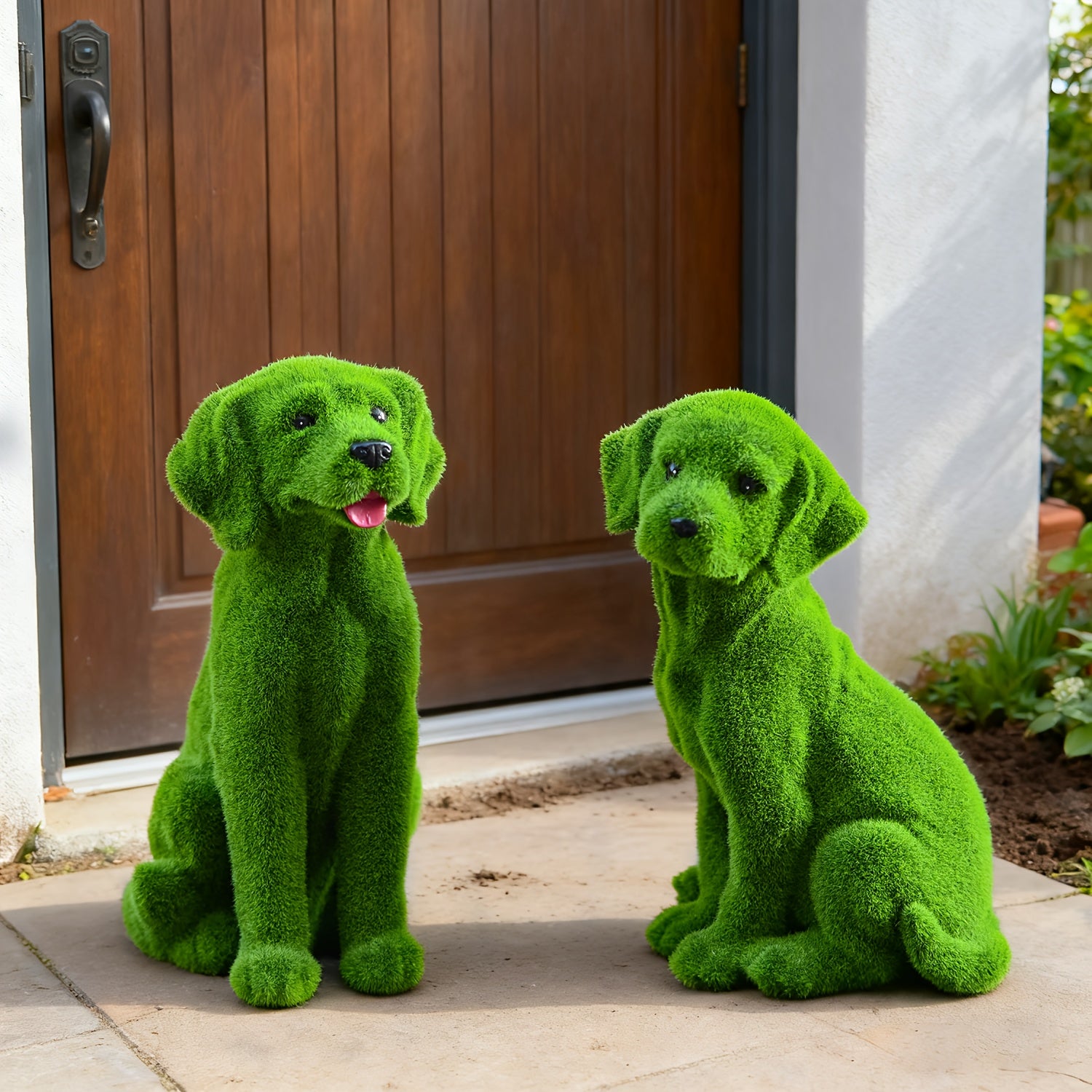 Tnessential Decorative Art Style Resin Dog Statue Featuring a Labrador 3D Decor