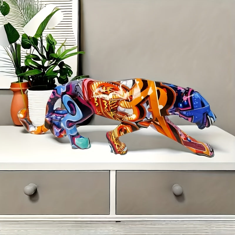Tnessential Resin Leopard Print Statue Decoration 3D Decor