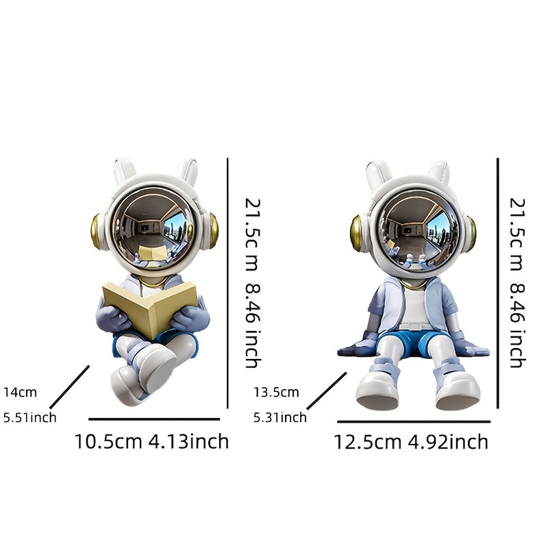 Tnessential Small Astronaut Figurine in a Sitting Pose 3D Decor