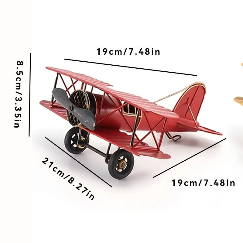 Tnessential Retro Iron Airplane Model Desk Ornament 3D Decor