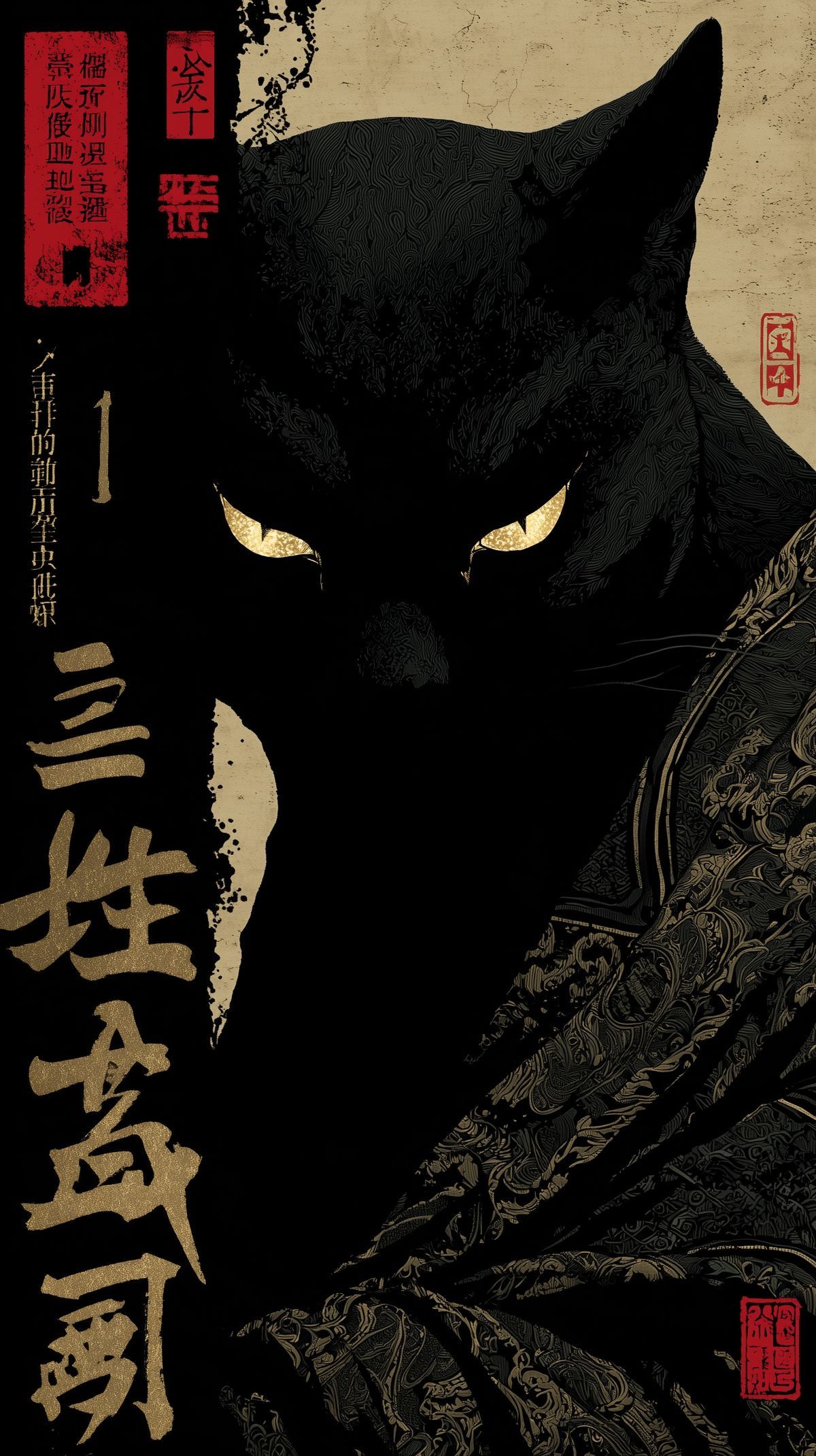 SHADOW WARRIOR JAPANESE ART CANVAS POSTER